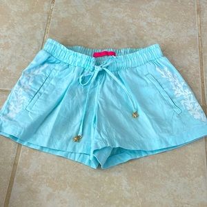 Lilly Pulitzer Light Blue Linen Shorts